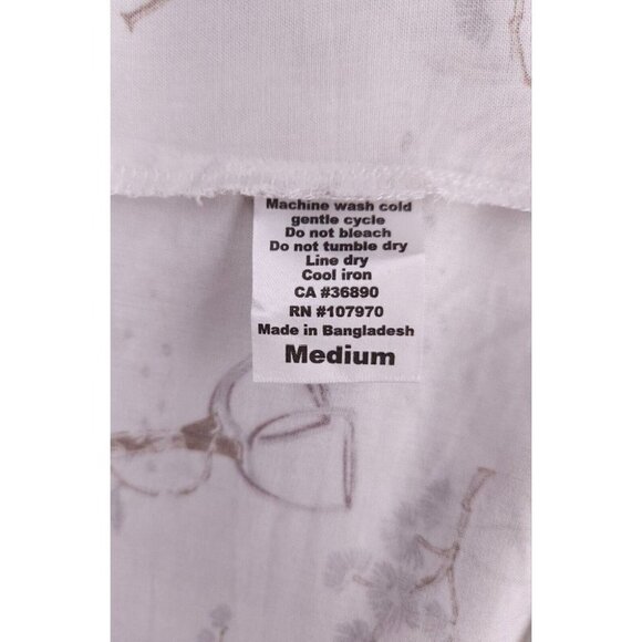 EQL by Kerrits Olivia EcoVero Top White Hunt Floral Equestrian Logo Horse M NWOT - Picture 11 of 11